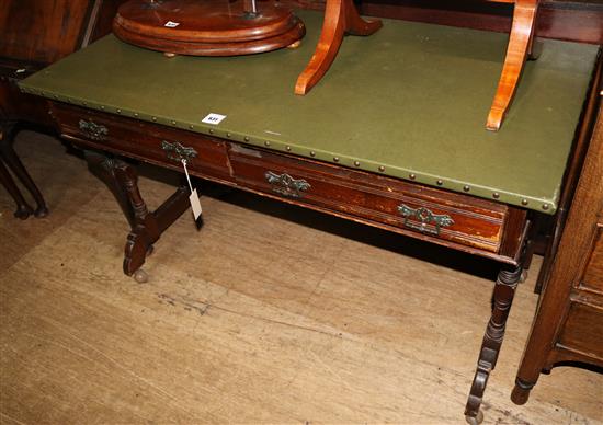 Victorian writing table (with later rexine covered top)
